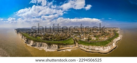 Aerial view of Broadstaris, a coastal town in the Thanet district of east Kent, UK Royalty-Free Stock Photo #2294506525