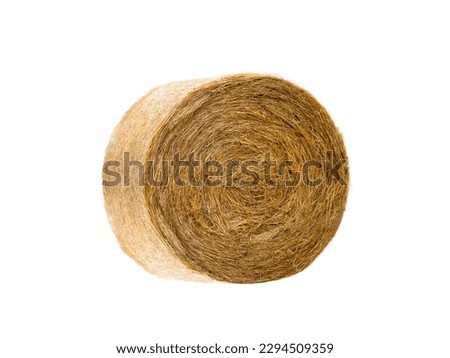 dryround bale isolated on white background Royalty-Free Stock Photo #2294509359