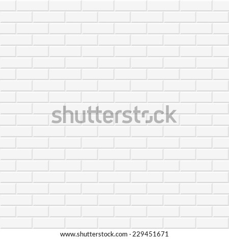 White texture, seamless brick wall Royalty-Free Stock Photo #229451671