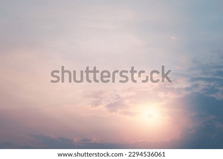 Vintage photo of Abstract nature background with Cloud and sky in sunset.