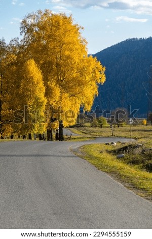 View of Altay mountains in the autumn, Siberia, Russia