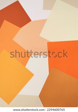 Orange yellow beige ocre paper squares