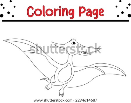 dinosaur pterodactyl Coloring book for kids,