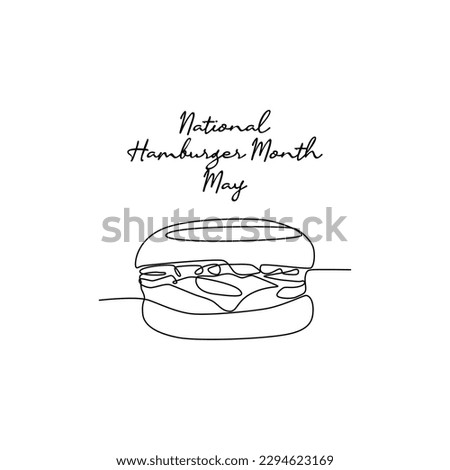 line art of national hamburger month good for national hamburger month celebrate. line art. illustration.