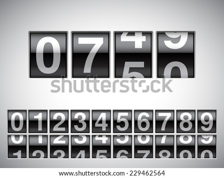 Counter with all numbers. Royalty-Free Stock Photo #229462564