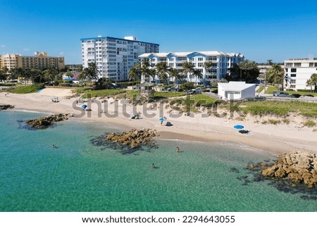 Amazing colorful aerial picture Deerfield beach 