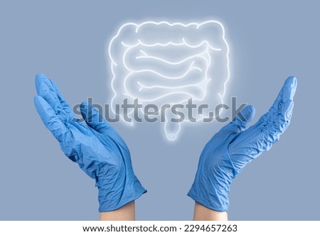 Intestine organ diagnostic and health care concept. Royalty-Free Stock Photo #2294657263