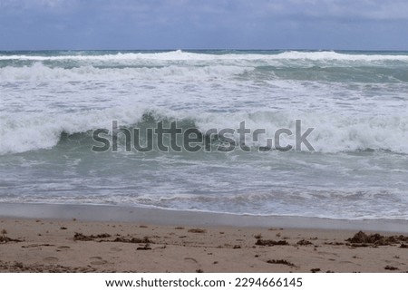 Crashing waves on the beach of Palm Beach