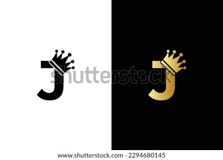 initial letter J crown logo, king royal brand company logo design vector template