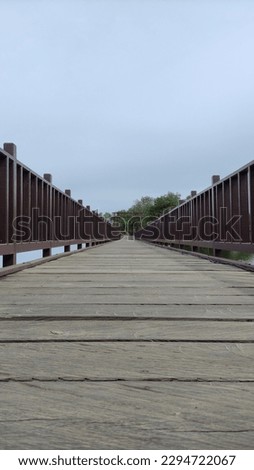 The bridge is made of Kalimantan ironwood