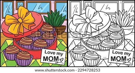 Mothers Day Box of Chocolates Illustration