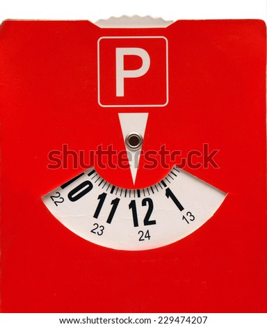 Parking time pointer or clock close up      