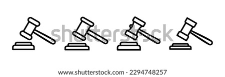 Gavel icon vector illustration. judge gavel sign and symbol. law icon. auction hammer Royalty-Free Stock Photo #2294748257