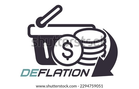 Deflation Logo.  Vector illustration. stock illustration
Subject Icon, Presentation, Deflation, Business