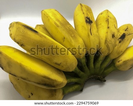 Fresh banana isolated on a white background. Exotic. Tropical.