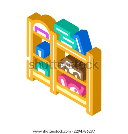 storage organizer toy baby isometric icon vector. storage organizer toy baby sign. isolated symbol illustration