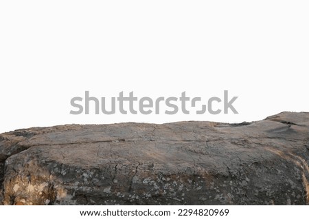 Rock cliff isolated on white background with clipping path. Royalty-Free Stock Photo #2294820969