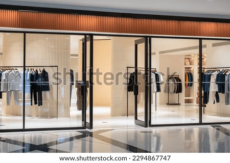 clothes store in shopping mall