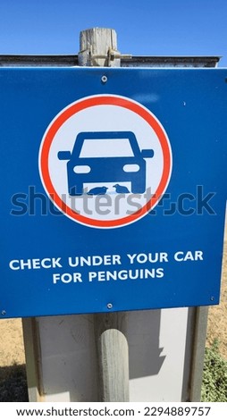 Sign at the Penguin colony parking of Betty's bay on South Africa