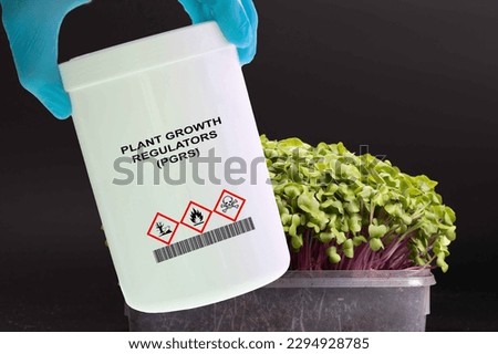 Plant growth regulators (PGRs)  Chemical substances used to promote or inhibit plant growth and development. Royalty-Free Stock Photo #2294928785