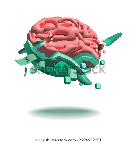 Digital Artificial intelligence artist 3D concept art illustration
