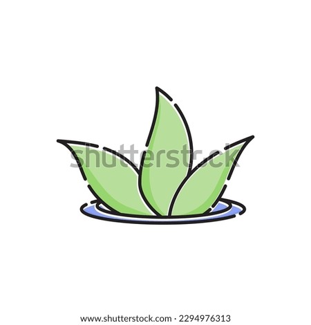 World Environment Day Icon Aquatic plant symbol