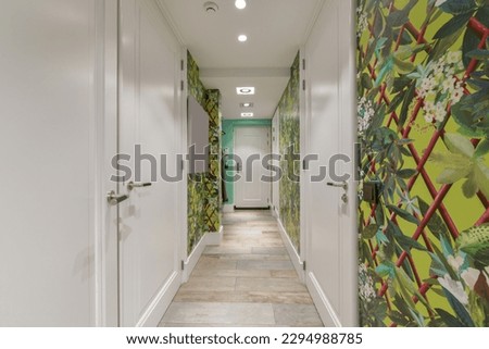Long corridor in modern apartment Royalty-Free Stock Photo #2294988785