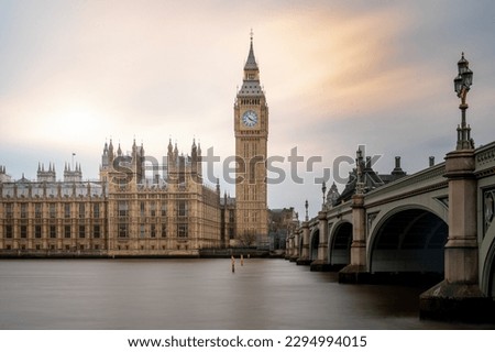 Sunset at Big Ben London Royalty-Free Stock Photo #2294994015