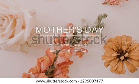 Mother's Day. Gift shop background with beautiful flowers.