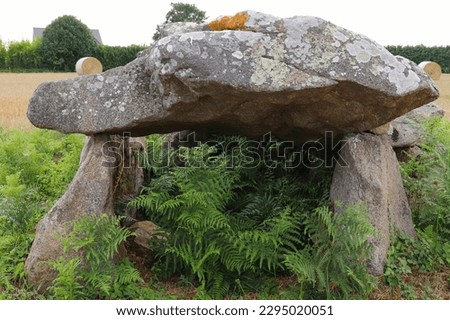 Dolmen of Kerangre - megalithic monument in Erdeven,, departement Morbihan, Brittany, France