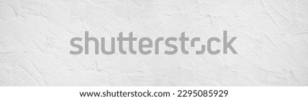 White rough plaster facade building wall texture background banner panorama	
