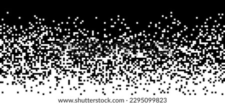 Pixelated halftone gradient noise. black and white fading pixel texture. Dissolving wallpaper. Vector background Royalty-Free Stock Photo #2295099823