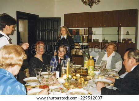 Vintage photo - family party, eighties