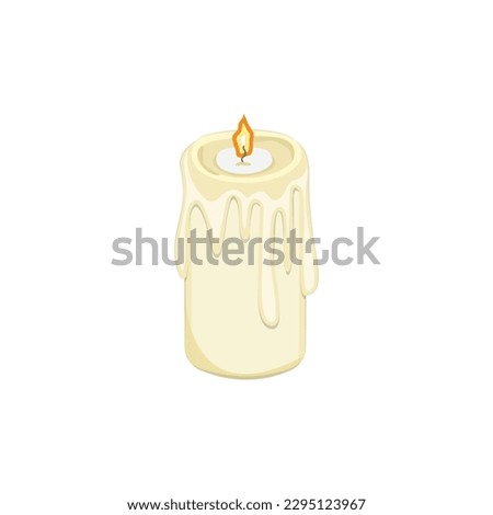 Candle And Fire Icon Vector Design.