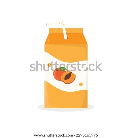 Apricot Juice Icon Vector Design.