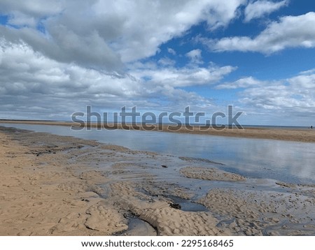 Alnmouth Northumberland beach reflection sea