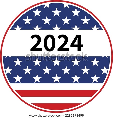 Vector illustration of a badge for the 2024 American presidential election