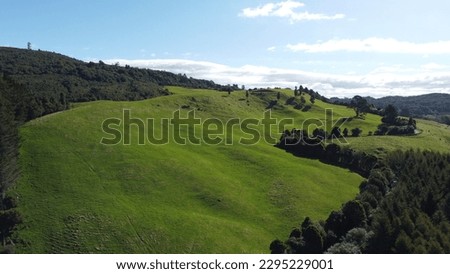 Aerial photograph of Rotorua, New Zealand.