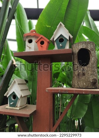 bird house in green garden