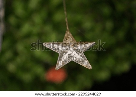white star decoration and blur background