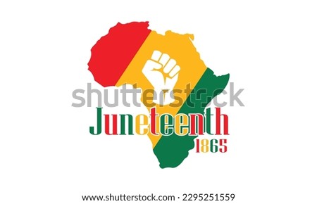 Juneteenth 1865 African-American Black history Vector and Clip Art