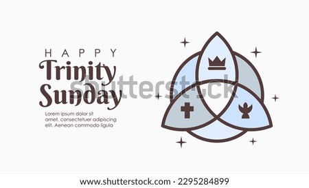 trinity sunday poster template with symbol illustration vector stock Royalty-Free Stock Photo #2295284899