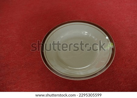 photo of empty plate on isolated background