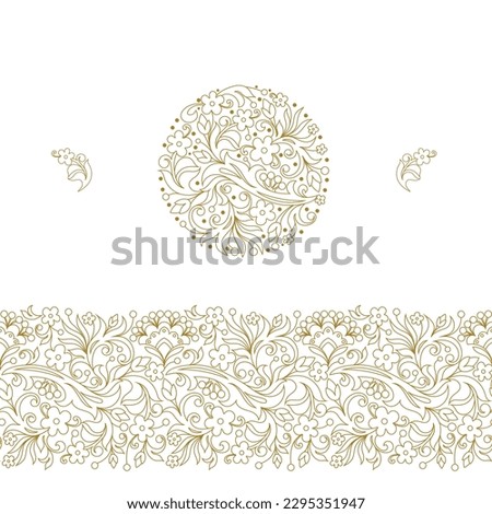 Set of decorative vector frames. Elegant element for design template, place for text. Floral border. Lace decor for birthday and postcard, wedding invitation.