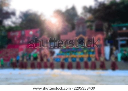 Blurred image of cheering sports performance