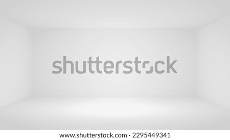 white room background, white empty room with spotlights for products and design, white studio room  Royalty-Free Stock Photo #2295449341