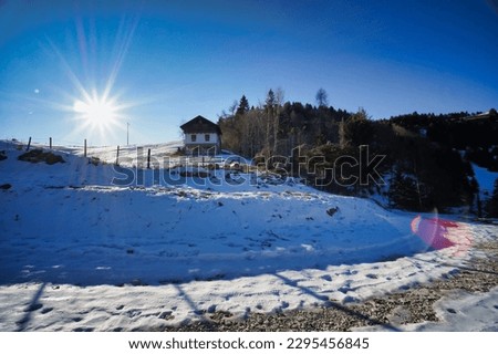 winter in the mountains, photo as a background, digital image