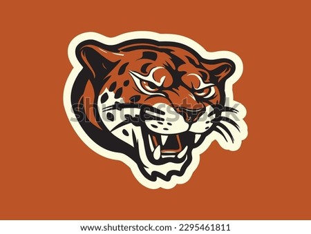 A logo of a wild cat’s head, designed in esports illustration style, Cougar Puma Tiger Panther Mascot Head Vector Graphic, Multipurpose Logo