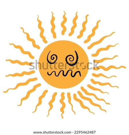 Dizzy cute sun ,good for graphic design resources, posters, prints, stickers, pamflets, banners, decoration, and more