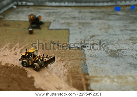 Excavation for construction project in work site
